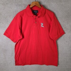 Vintage Louisville Cardinals Shirt Mens XL Red Short Sleeve Polo BMOC Sportswear